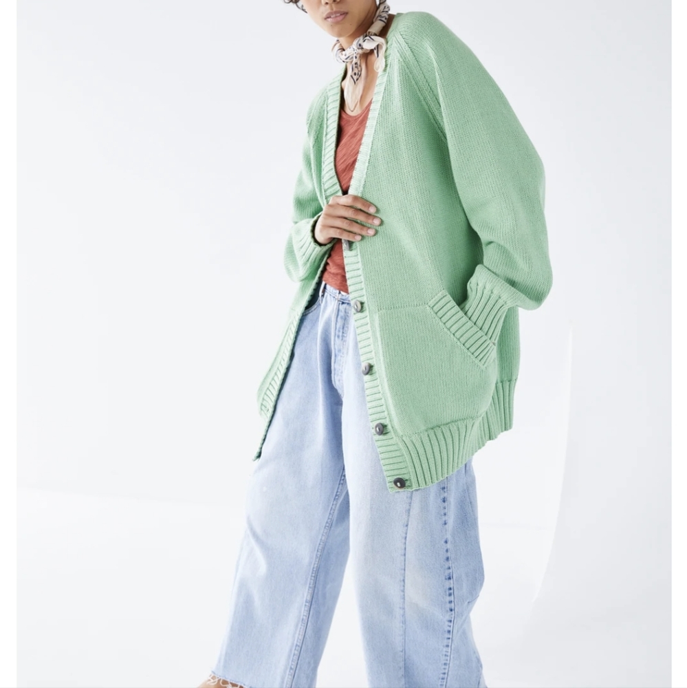 NWT Misha & Puff Adult Long Cardigan Peapod M/L